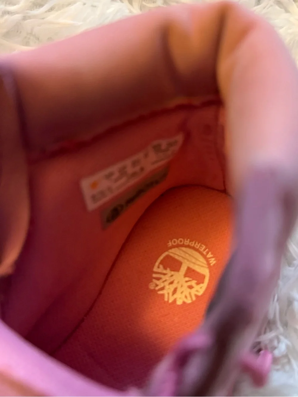 Timberland Kids Pink Lace-Up Ankle Boots